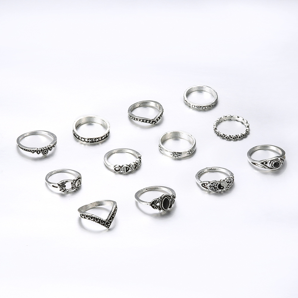 European And American Cross-border Jewelry Retro Style Black Gems