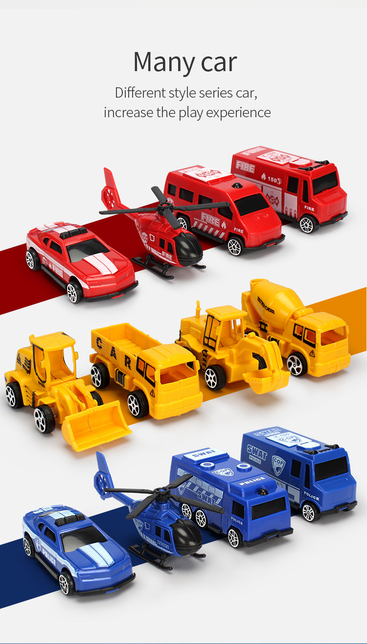 Children's Track Car Sliding Toys, First-floor Track Fire Engineering Vehicle, Dinosaur Parking Lot Toys, House Play Gifts 3