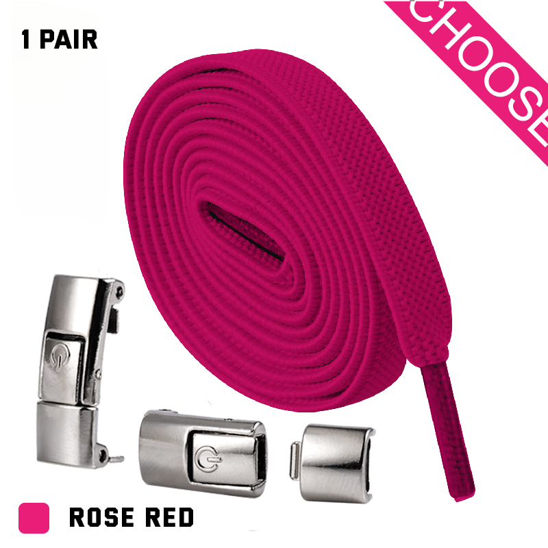 Lacci per scarpe Press Lock senza lacci elastici sneaker 8 mm allargati piatti senza lacci - Foto 35 di 40