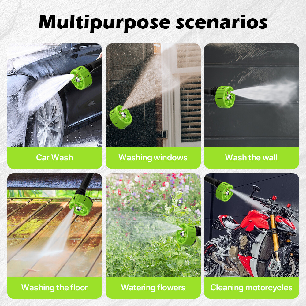 4000W Electric Pressure Washer Power Jet Washer 3626PSI Car Cleaner Gun2Battery