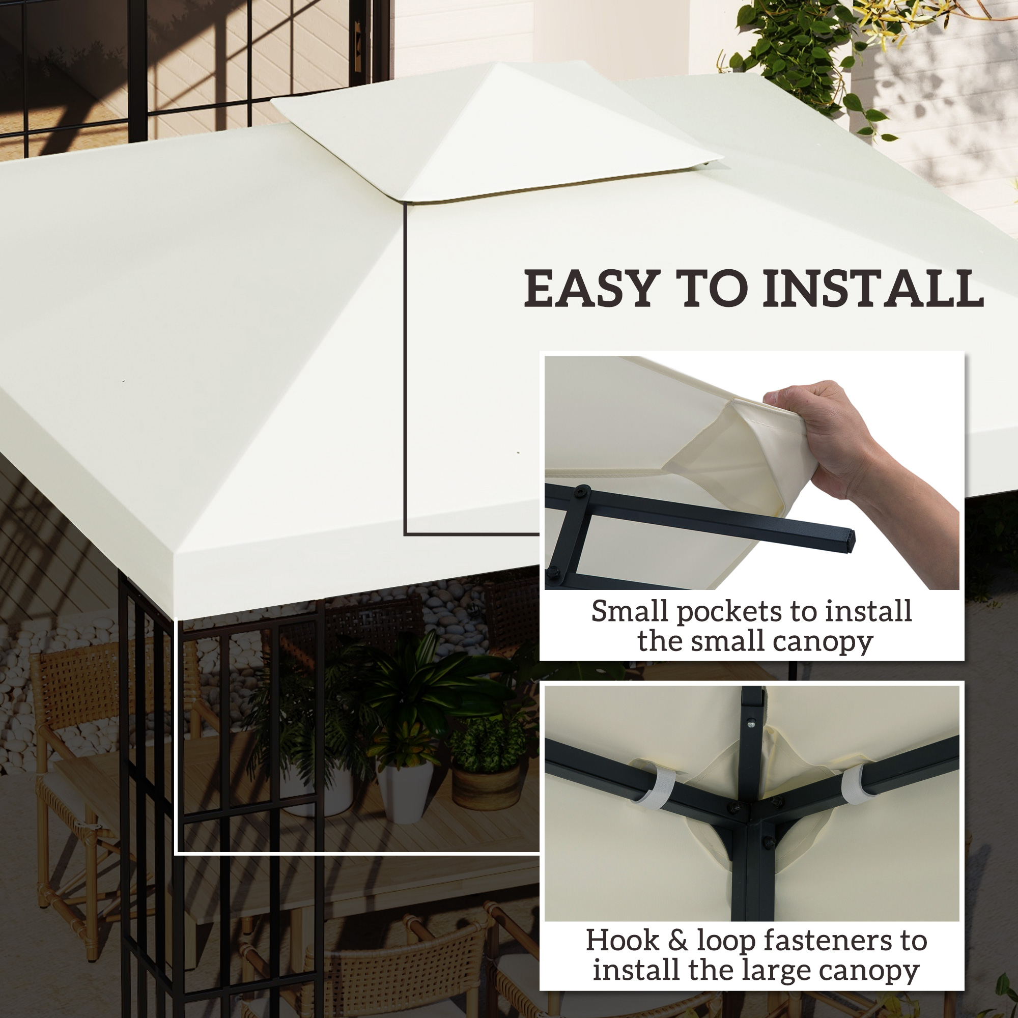 Replacement Parts For Roof-3x3 Meters - Off White — image 11