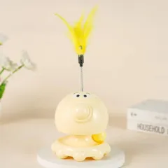 Tunnel Funny Cat Ball Leaking Food Funny Cat Stick Cat Turntable Pet Leaking Food Turntable Toy Cat Toy Self-pleasure Artifact - Yellow - View 1