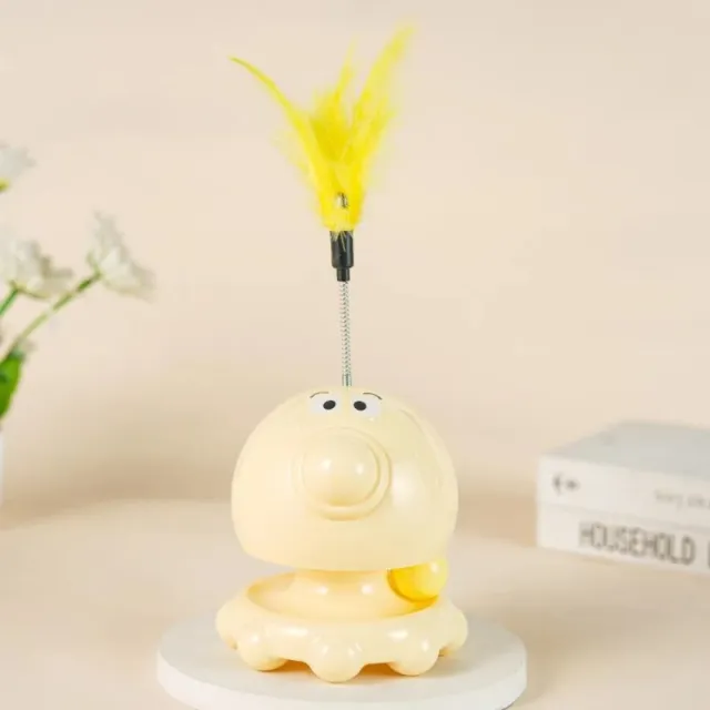 Tunnel Funny Cat Ball Leaking Food Funny Cat Stick Cat Turntable Pet Leaking Food Turntable Toy Cat Toy Self pleasure Artifact Yellow - Shop at LoveMi