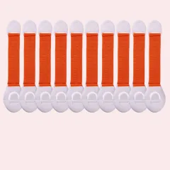 Cloth Belt Multifunctional Lock Anti-Pinching Baby Protection Refrigerator Lock - Orange - View 1