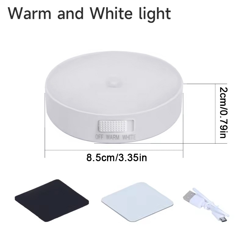 Sensor Light LED Motion PIR USB Rechargeable Portable Cabinet Stair Night Lamp — image 4