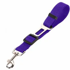 Durable Pet Cat Dog Vehicle Leash Nylon Adjustable Car Seat Dog Safety Belt Pet Leashes - Purple - View 1