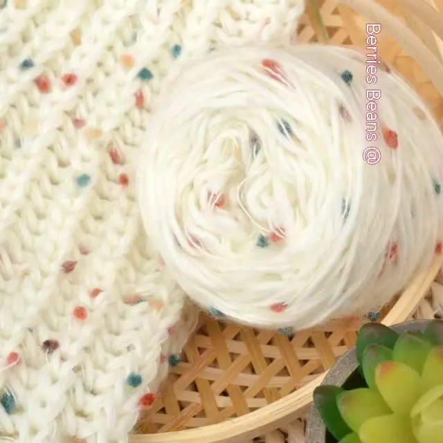 Skittles Line Scarf Thread Color Ball 2 Berry Beanie - Shop at LoveMi