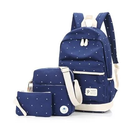 School Bag Boys And Girls Travel Five Piece Backpack Blue - Shop at LoveMi