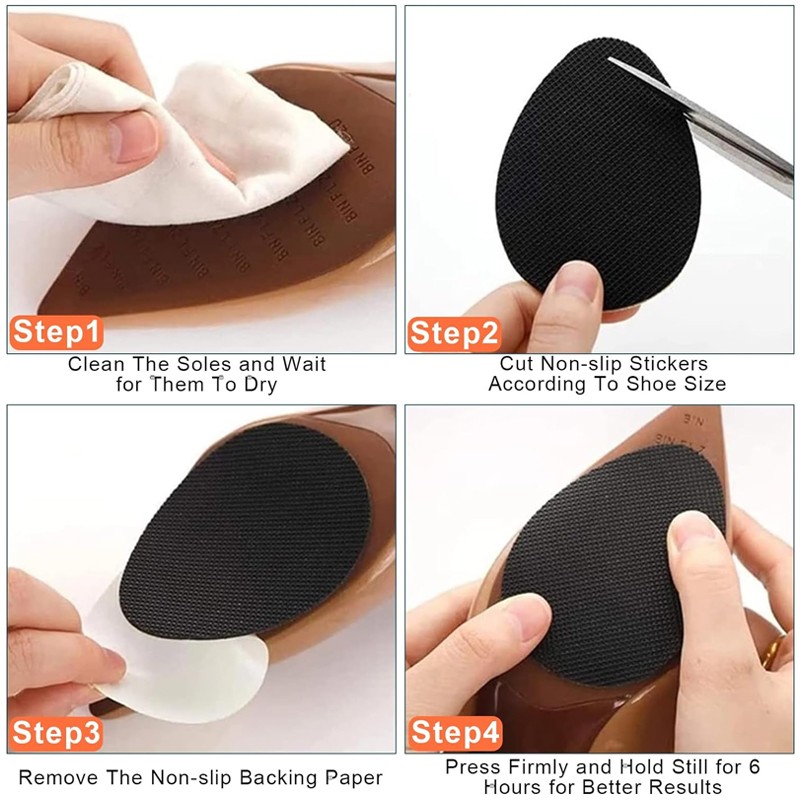 10x Non Slip Shoe Sole Protector Pads Self Adhesive Anti-Slip Stick On Grip — image 3