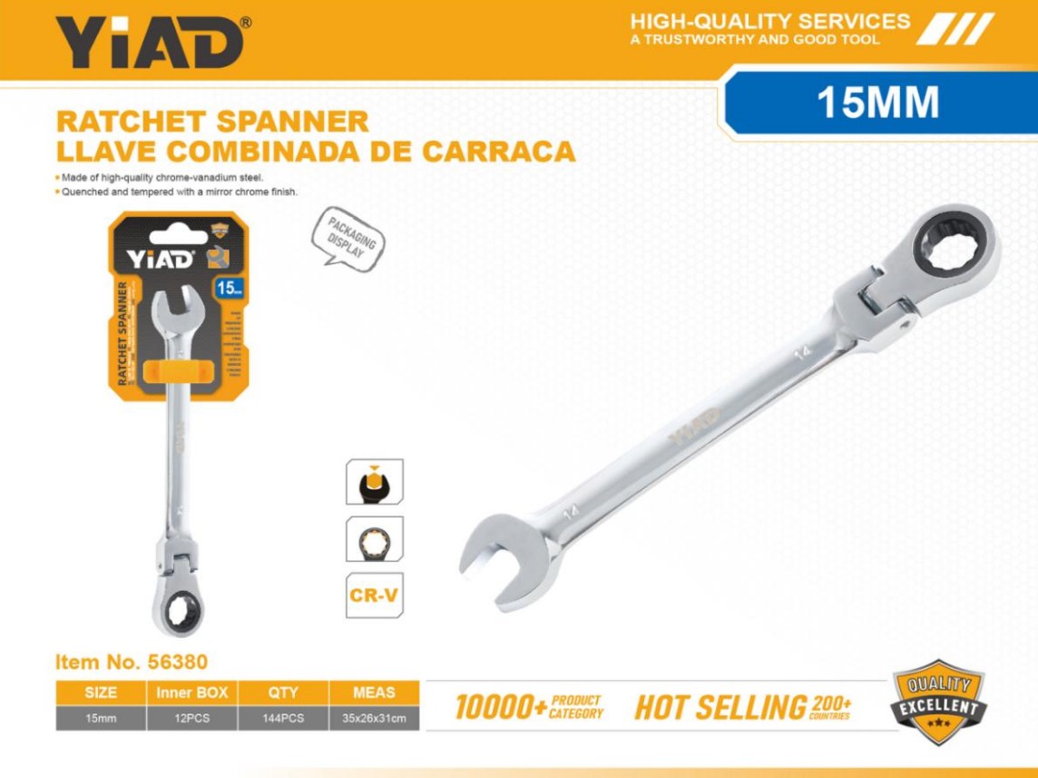 15MM High-grade Shake Head Ratchet Wrench-Only Support Self-pickup, And The Free Shipping Price Is An Anti-auction Price