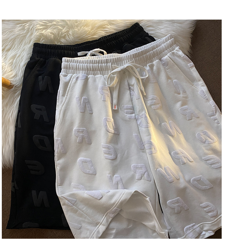 Womens Sports Casual Shorts With Full Letters