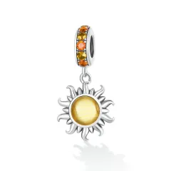 Women's Little Sun DIY Bracelet Pendant - Silver - View 1