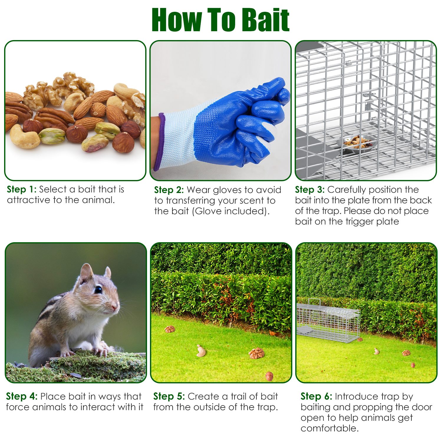 Live Animal Trap Cage 27x7.5x8in Folding Catch And Release Steel Humane Cat Trap For Racoons Stray Cats Rabbits Beavers Hedgehogs Chipmunk Small Animals