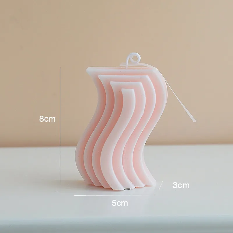 Small Families Use Soy Geometric Shape Candles - Pink