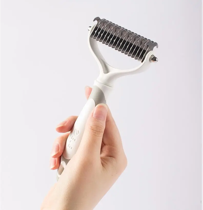 Long-haired Pet Unwinding Comb Cleaning Tool - Moonlight White