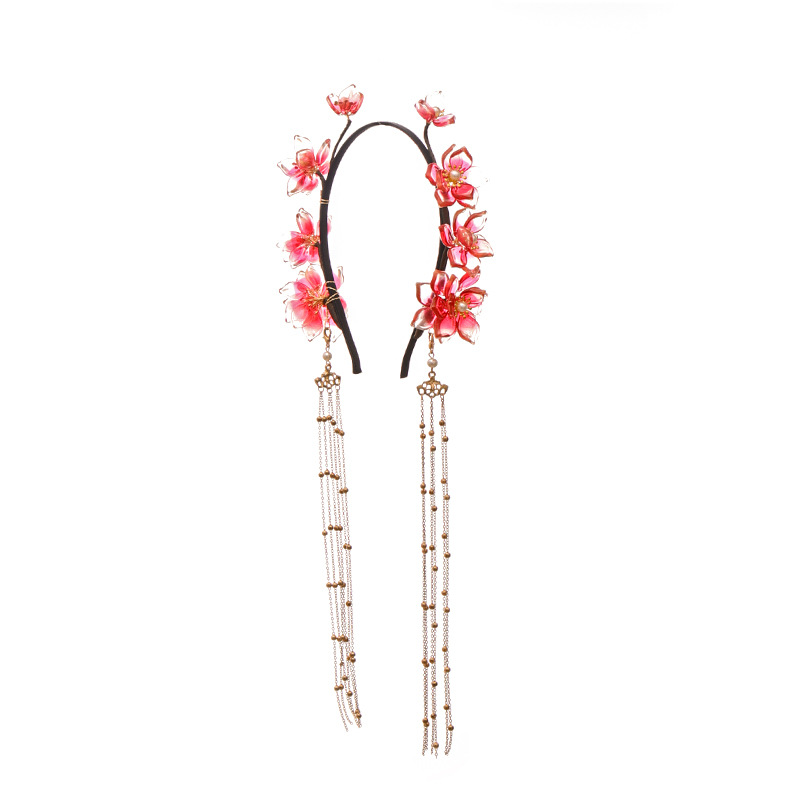 Hanfu Hair Hoop Fairy Versatile Glass Headwear Going Out Net Red Retro  Accessories