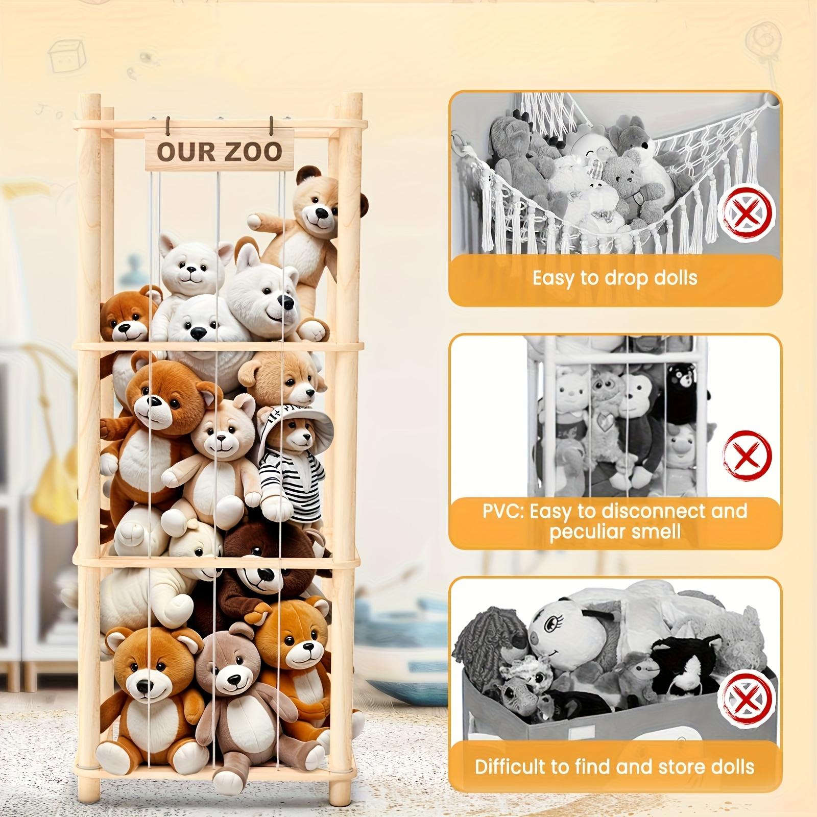 Spacious Wooden Doll Storage Shelf  Easy Assembly, Space-Saving, And Elegant Ideal For Playrooms, Bedrooms, And Living Rooms