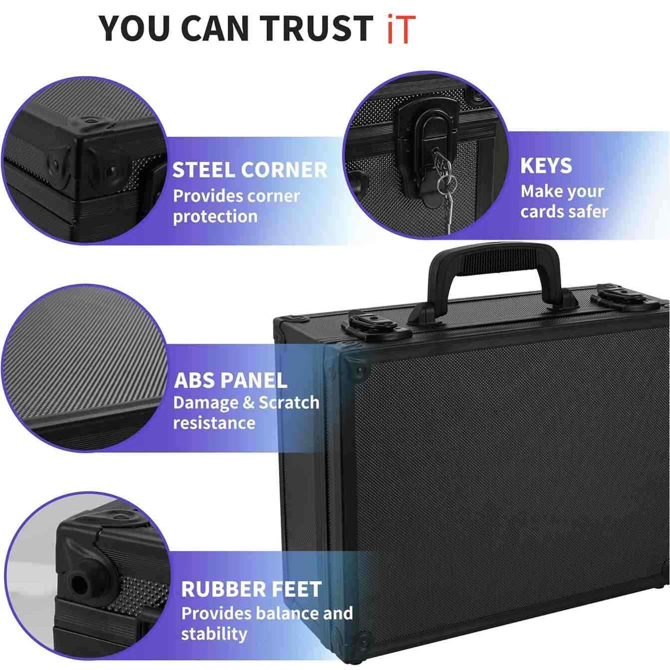 6 Slot Card Box For 600 Cards 35PT 3x4 Toploaders Graded Sports Trading — image 7