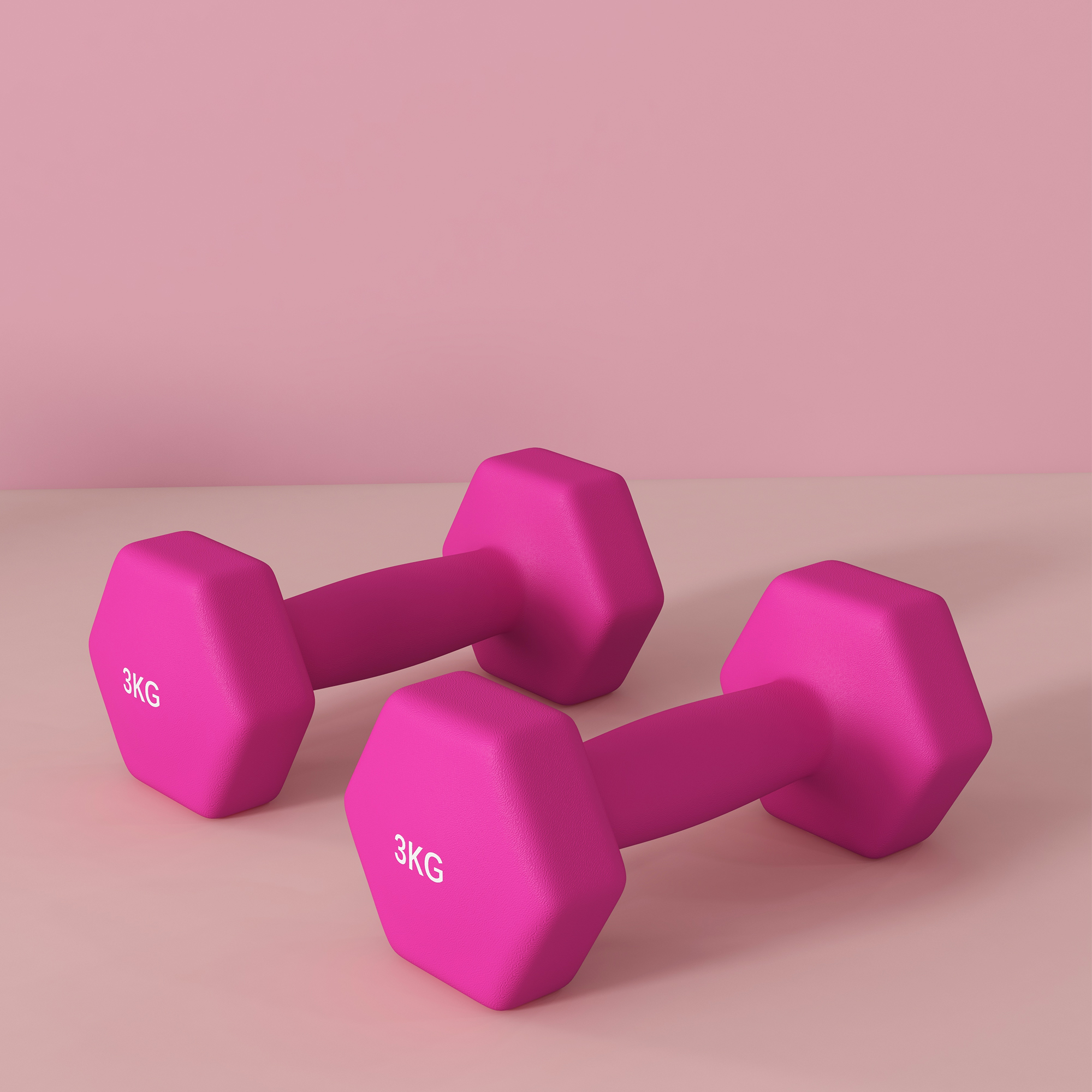 2 X 4kg Hexagonal Dumbbell Set With Anti Slip Grip, Suitable For Home Gym — image 2