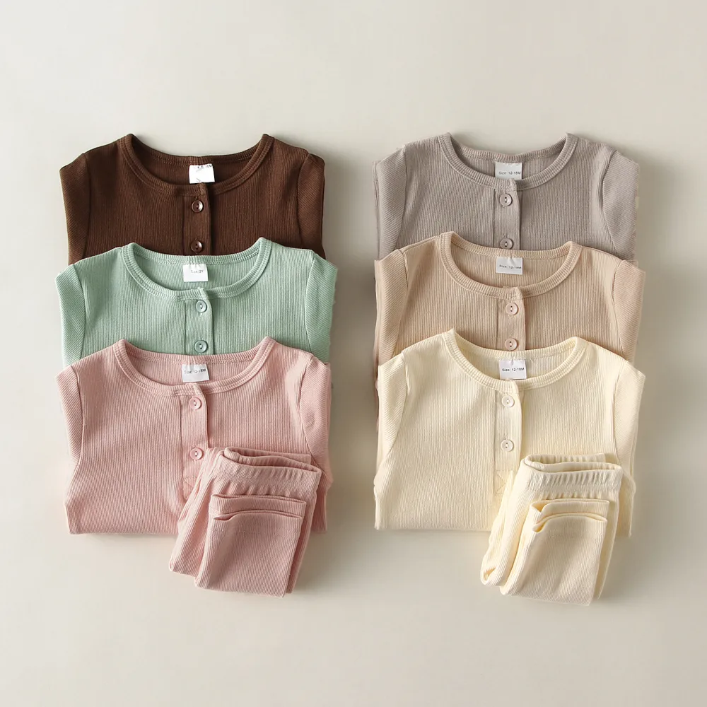 Baby Kids Pajamas Sets Girl Boy Sleepwear Suit Autumn