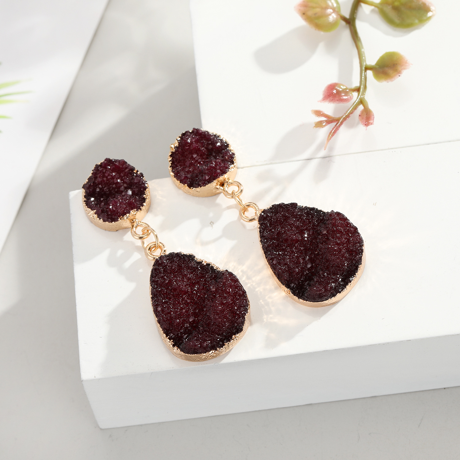 Crystal Bud Earrings Fashion Personality Water Drop