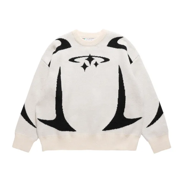 Women's Autumn And Winter New Loose Round Neck Sweater Pullover White - Shop at LoveMi