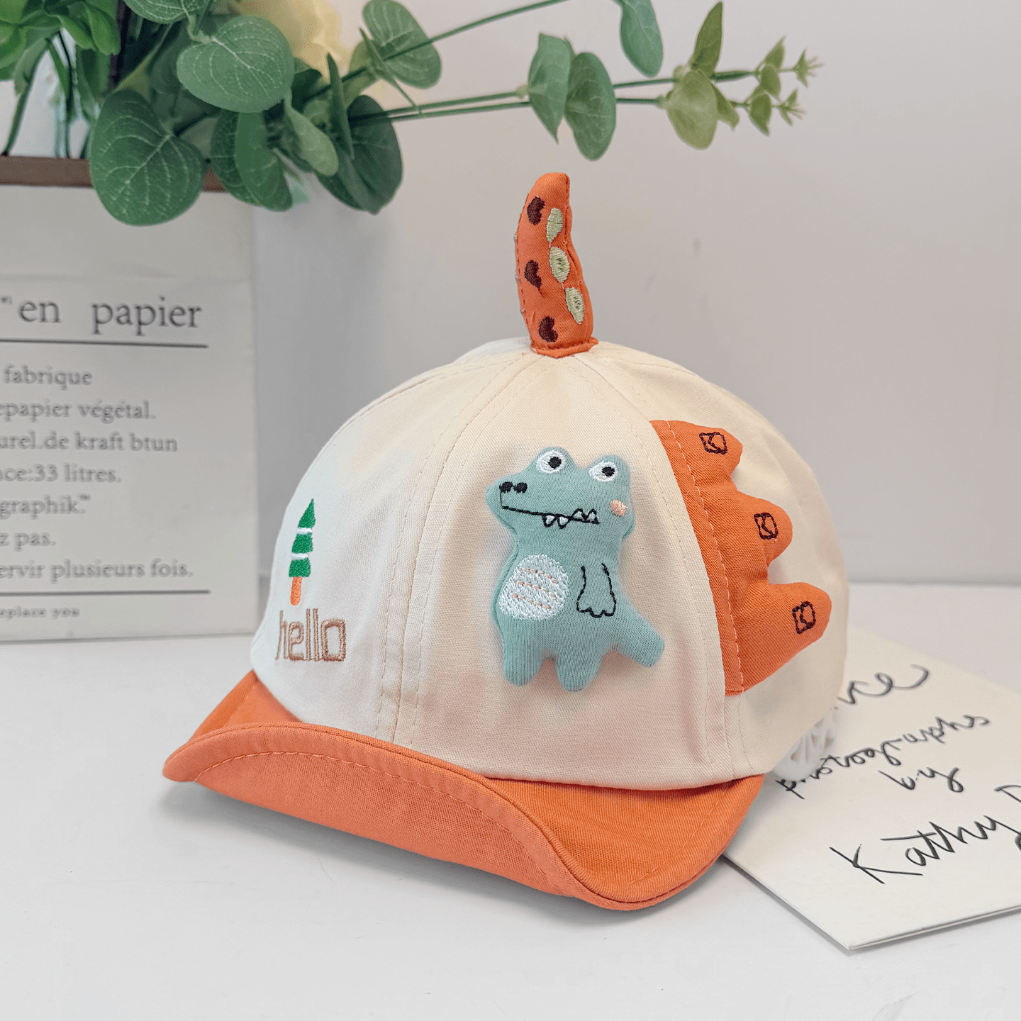 Three Dimensional Cartoon Baby Dinosaur Soft Cap With Brim And Earflaps Summer Autumn Lightweight Style Fashionable 8