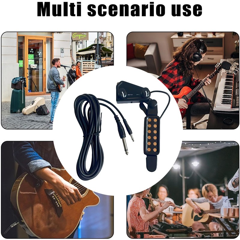 12 Sound Hole Magnetic Pickup Transducer For Acoustic Guitar Musical Instruments — image 8