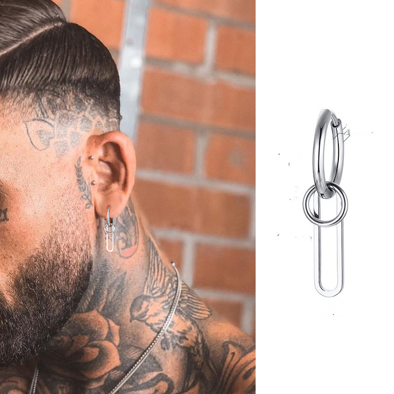 Men's Stainless Steel Cross Stud Earrings Jewelry