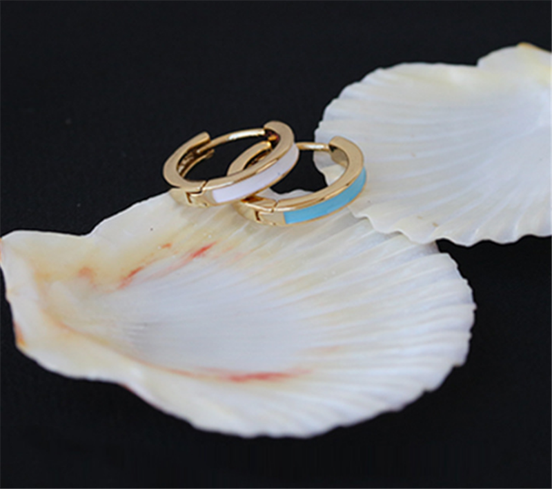 European And American Simple Ring Macarons Fashion Earrings