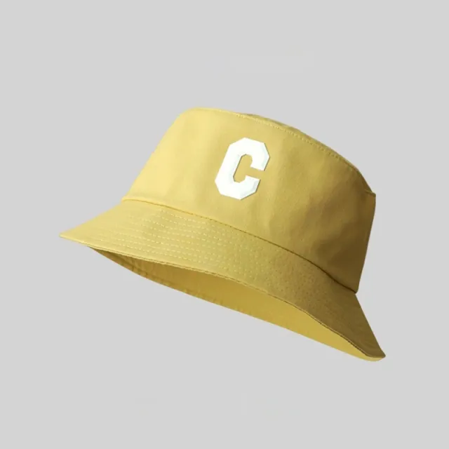 Big Head Circumference Bucket Hat All match Letters Sun Hat Light Goose Yellow - Shop at LoveMi