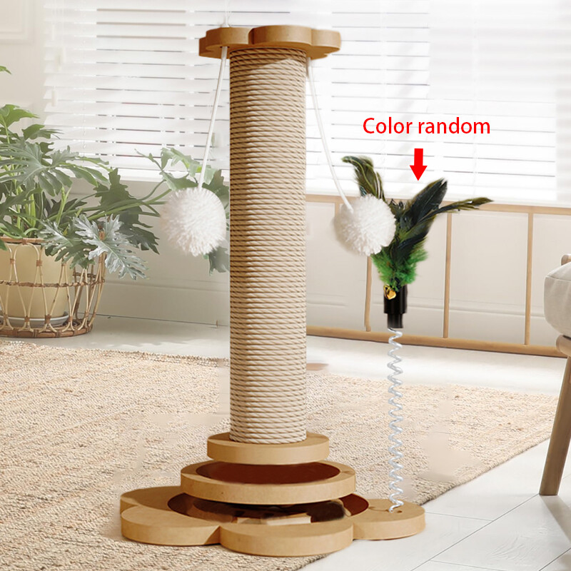 Tall Cat Scratching Post Strong Natural Sisal