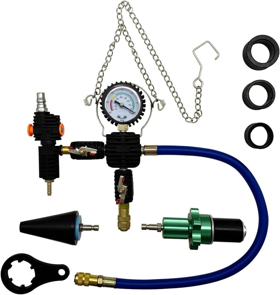 34pcs Radiator Cooling System Pressure Tester Coolant Purge Refill Vacuum Kit — image 8