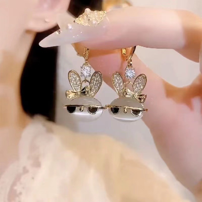 Cat's Eye Cute Glasses Small Rabbit Ear Buckle Female Niche Light Luxury