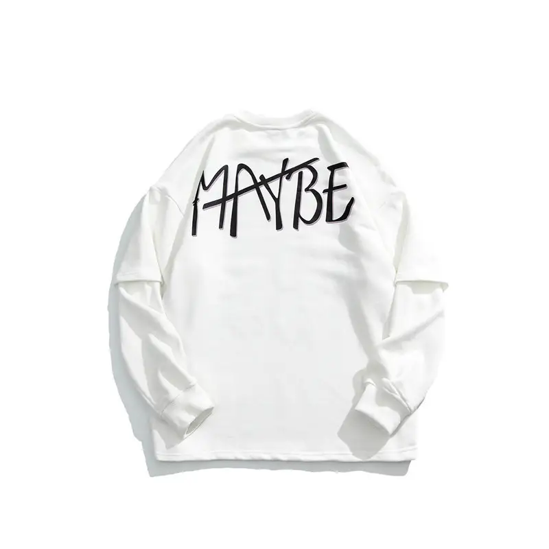 Men's Casual Alphabet Print Crew Neck Sweatshirt