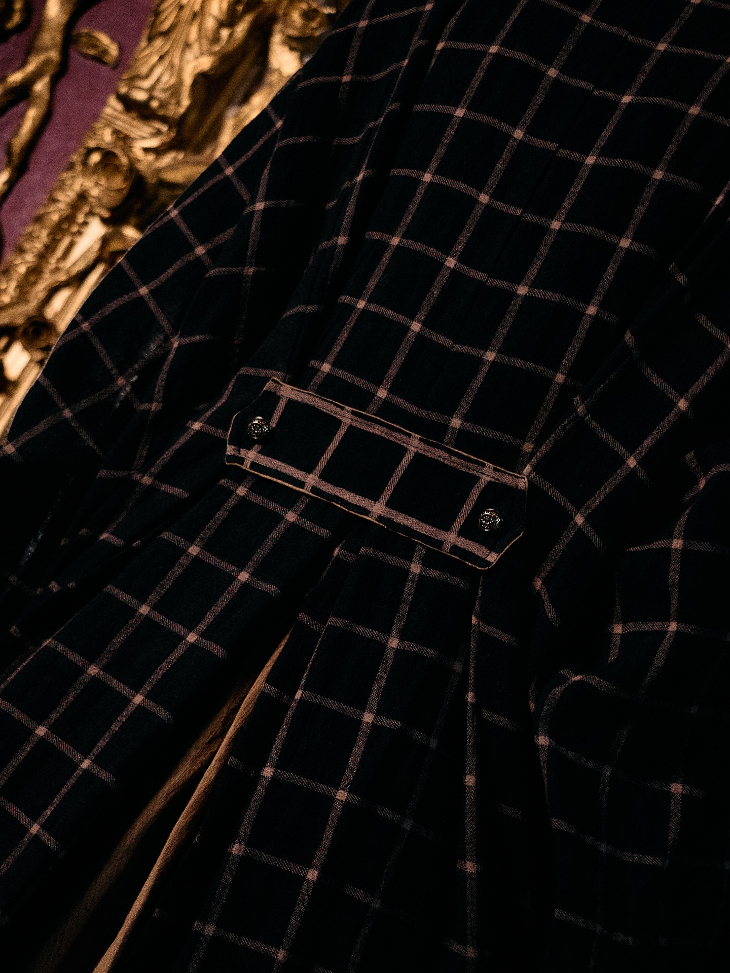 Plaid Coat and Maxi Dress Set, picture 3 of 8