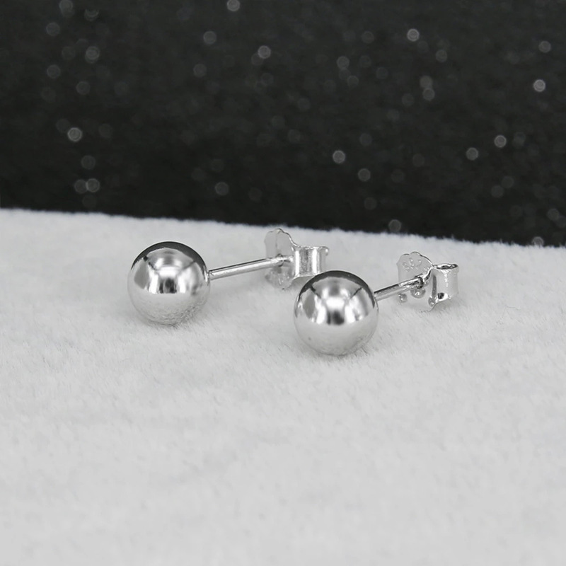 Title 1, S925 Silver Bean Ear Studs Women