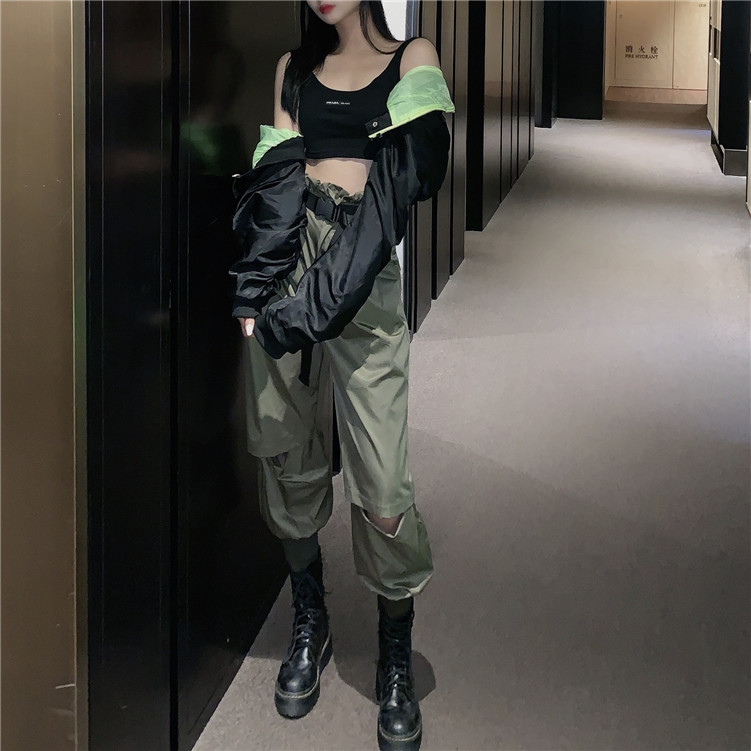 Ins Stand Collar Women's New Loose Casual Short Long Sleeve Jacket