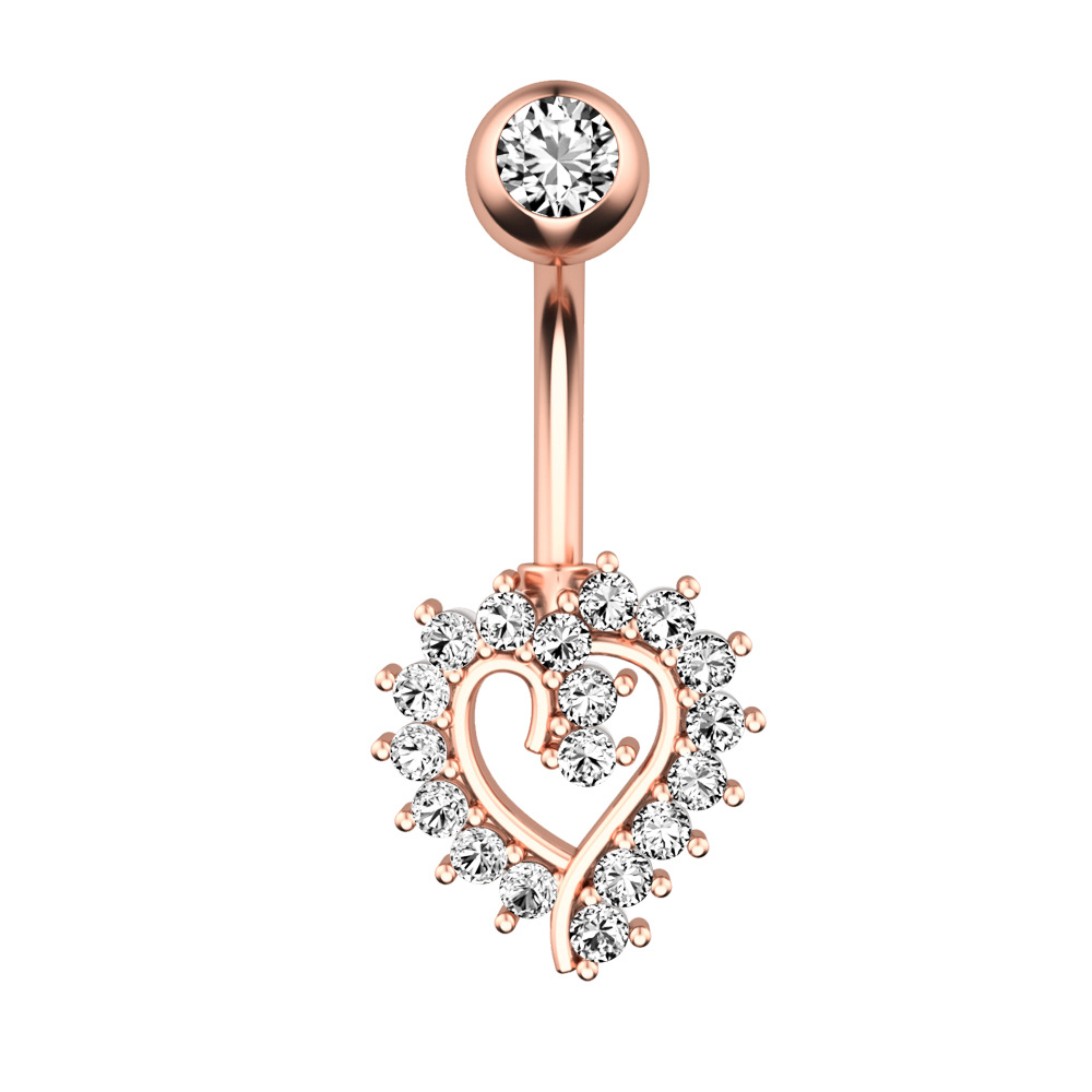 Heart shaped rose gold