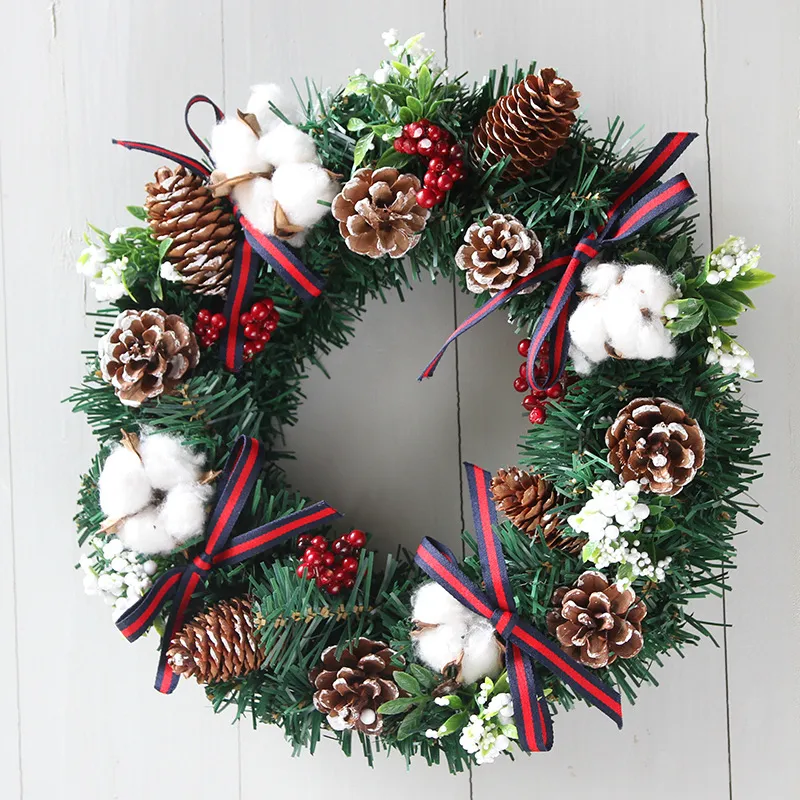 30cm 40cm Christmas Wreath Ornaments Christmas Wreath – image 3