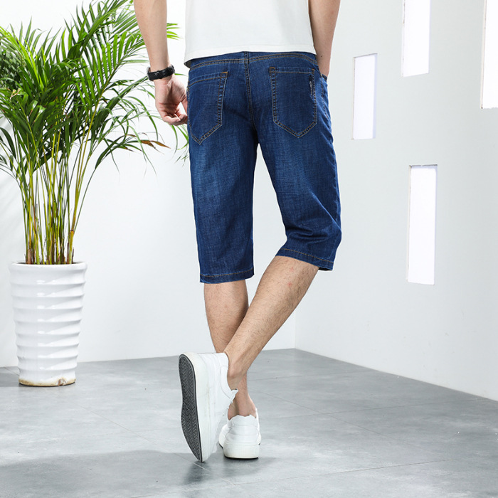  Summer Thin Stretch Straight-leg Business Denim Pants