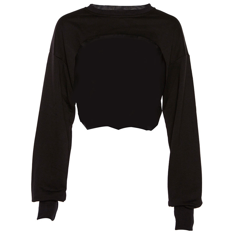 Street Shooting All-match Irregular Solid Color Long-sleeved Sweater