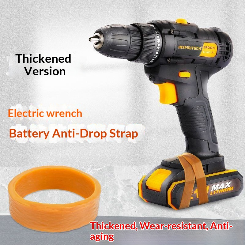 Rubber Band Battery Strap Elastic Ring Fixing Tool Wear Resistant Anti Aging Cordless Wrench Battery Fastener High Elasticity Rubber Ring Set