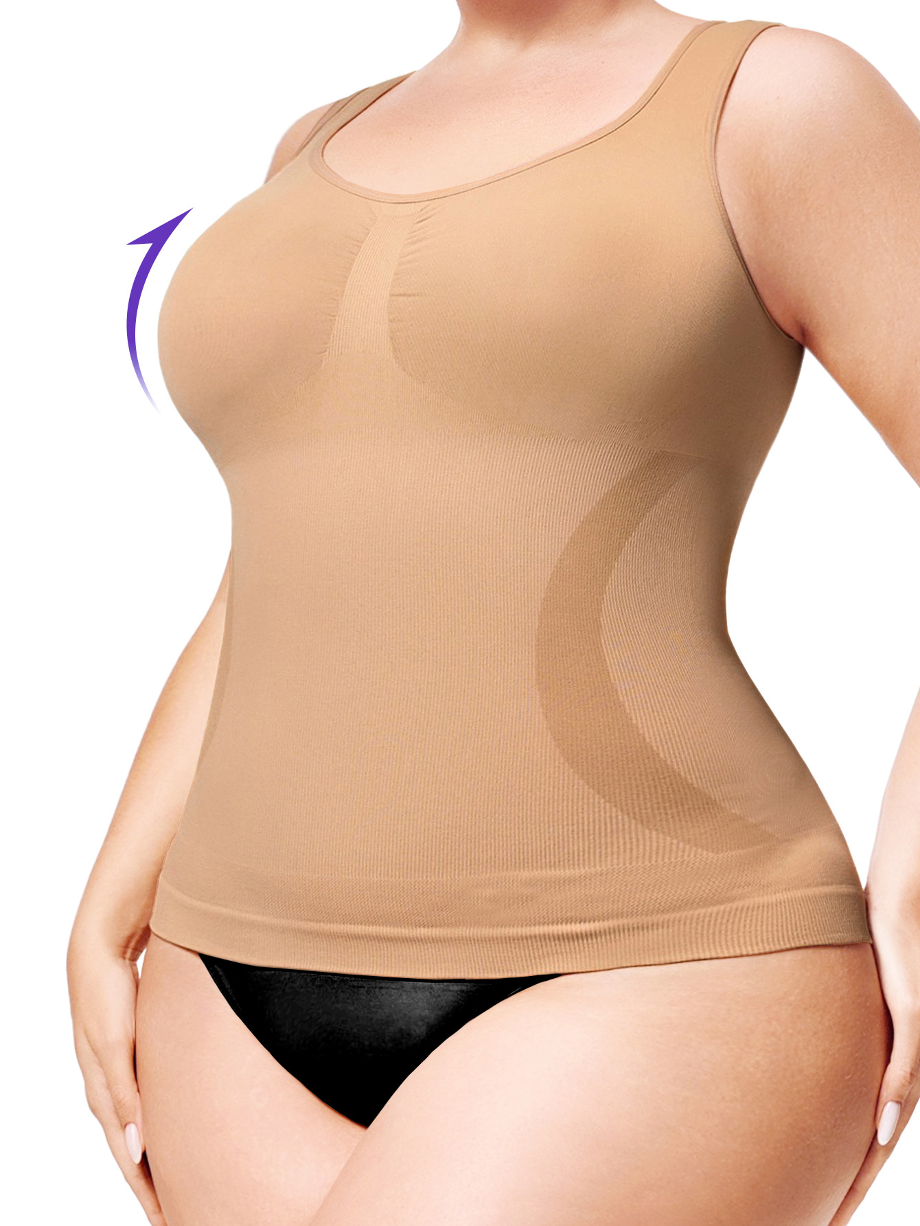 Foreign Trade Plus-Size Women's Shapewear Seamless Tummy Control Vest Shaping Tight-Fitting Sports Bra With Fishbone