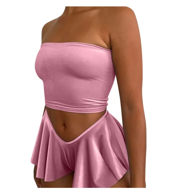 Beauty Back Tube Top Wrapped Chest Vest Pink - Shop at LoveMi