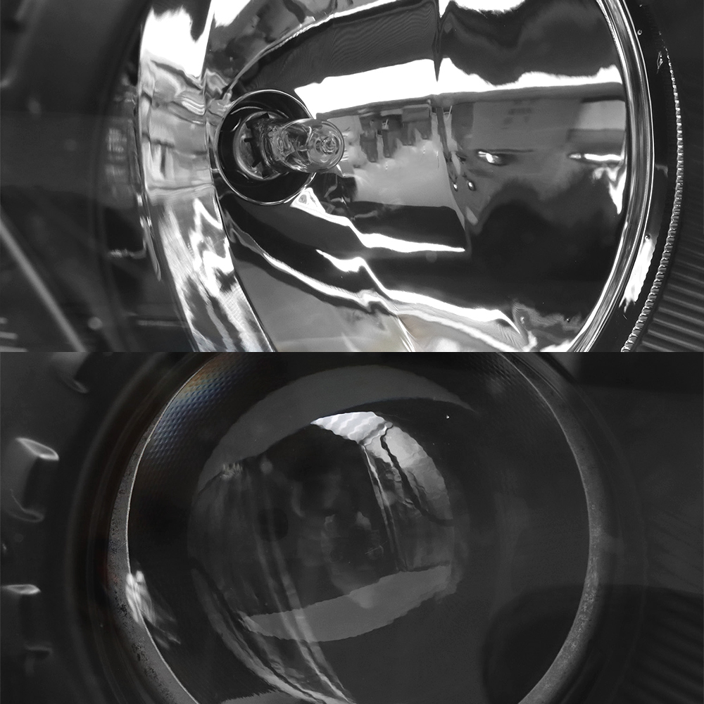 Black Headlights Compatible With Kenworth T680 2013-2021 Included Bulbs Pair