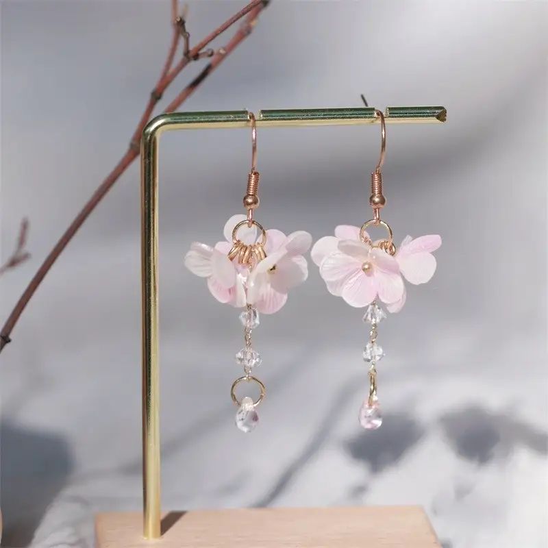 Guofeng New Chinese Style Glass Earrings