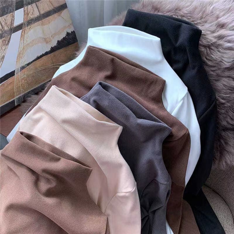 تيشيرتات طويلة الأكمام لخريف وشتاء الأولاد والبنات وبلوزات دافئة من الكشمير