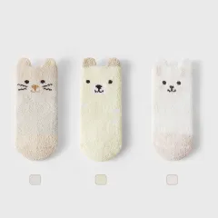 Dark And Light Animal Anti-skid Socks - Light Animal 3Pairs - View 1