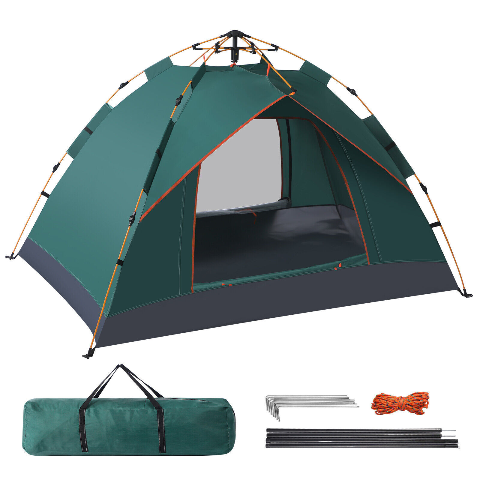 3-4 Man Automatic Instant Double Layer -Up Camping Tent Waterproof Outdoor 15